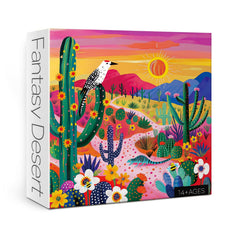 BBOLDIN colorful succulent desert puzzle box with poster for calming, collaborative puzzling.