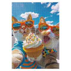 BBOLDIN Cool Cat Puzzle pieces show thick cardboard and precise cuts.