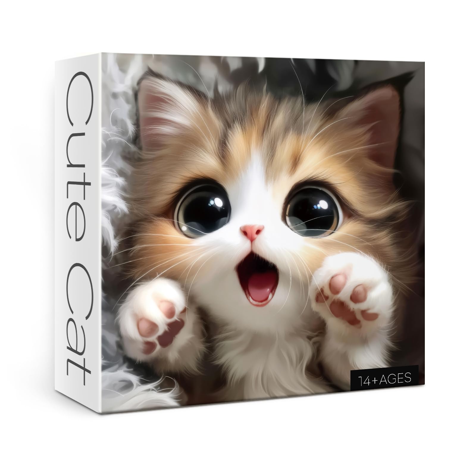 BBOLDIN Cute Cat Puzzles 1000 Pieces featuring an adorable cat artwork for cozy evenings.
