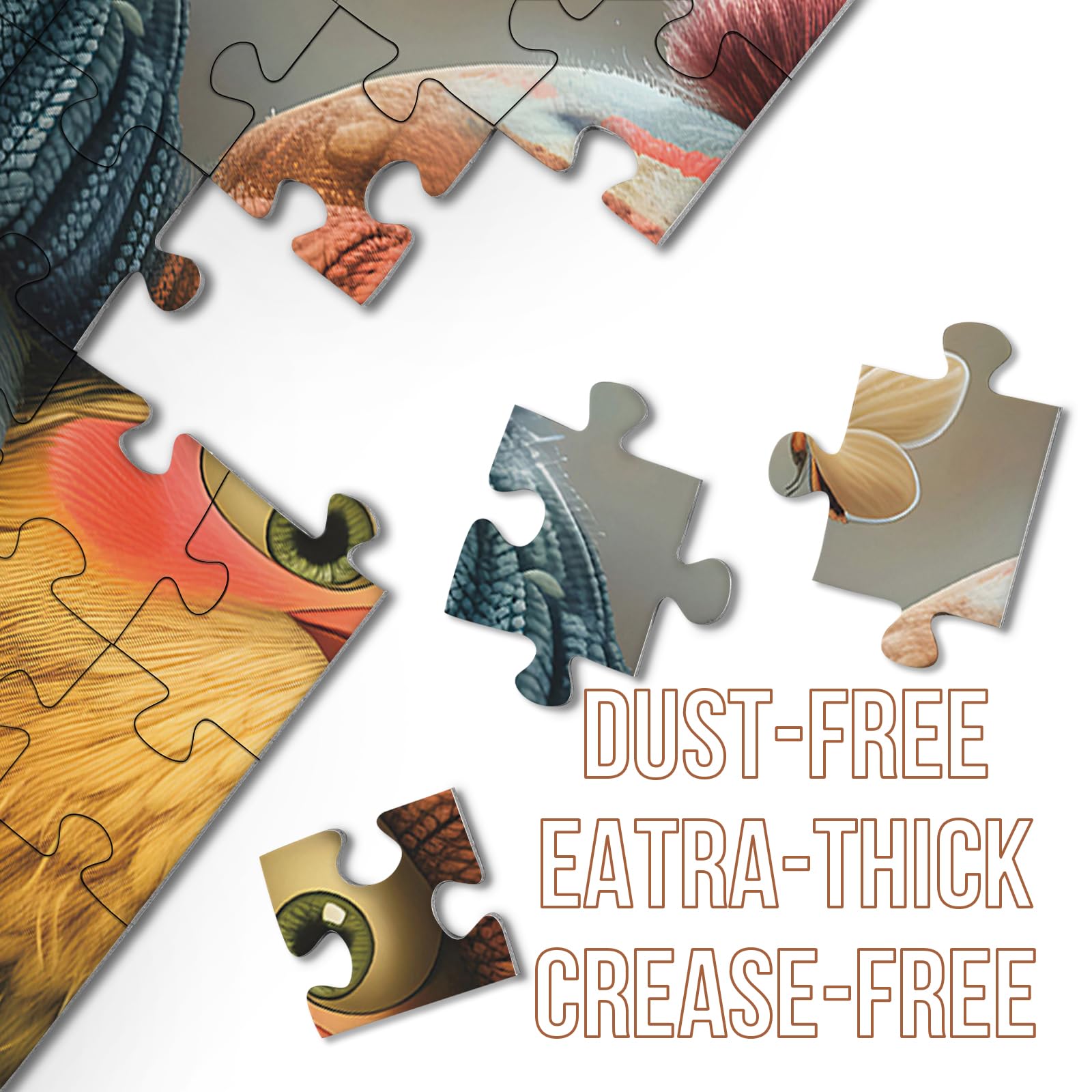 BBOLDIN dust-free triple-layer cardboard puzzle pieces feel durable
