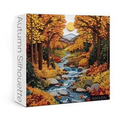 BBOLDIN Fall landscape puzzle box with poster for 1000-piece assembly.