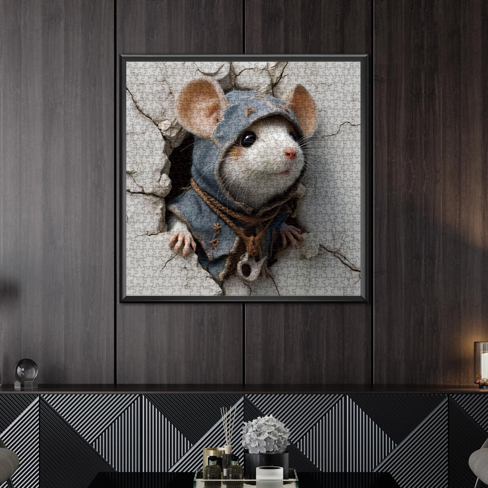 BBOLDIN Finished Mouse Puzzle on wall brightens spaces with whimsy.