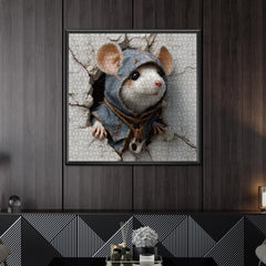 BBOLDIN Finished Mouse Puzzle on wall brightens spaces with whimsy.