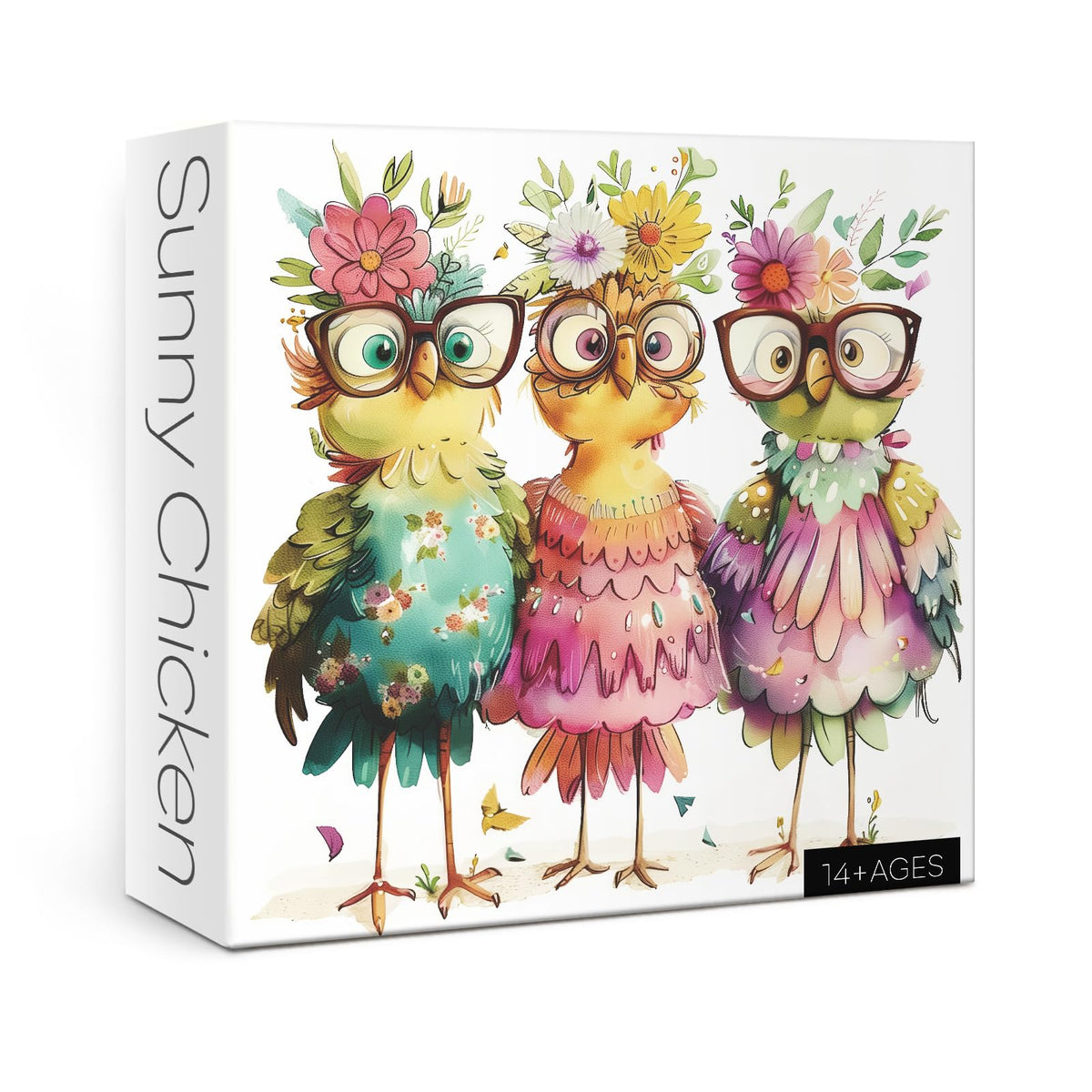 BBOLDIN funny chicken puzzles box with poster provides clear assembly reference