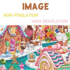 BBOLDIN gingerbread village candy wonderland illustration for solving
