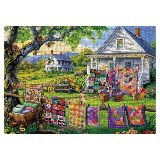 BBOLDIN Grandma Quilts Garden Scene, engaging activity for mindful leisure.