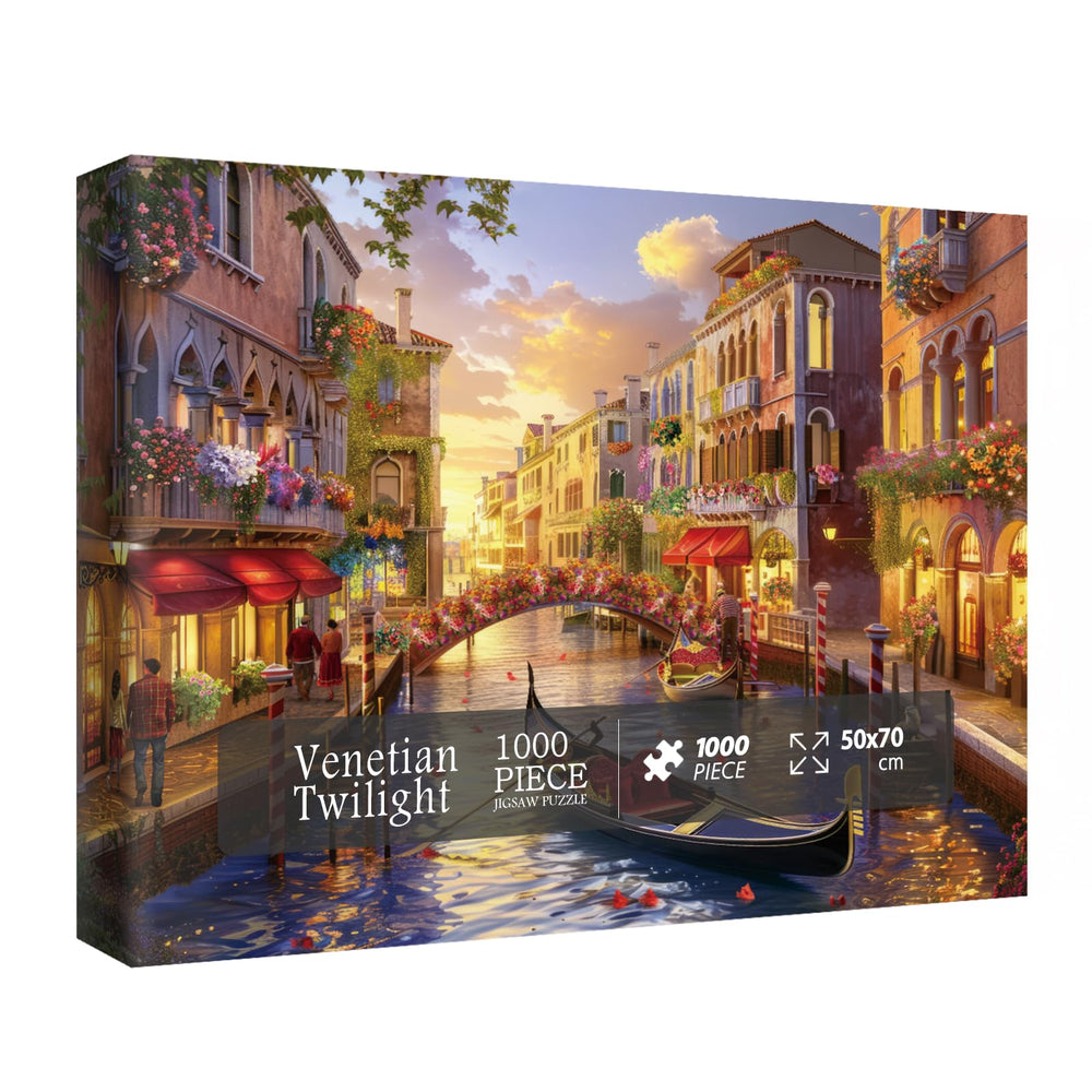 BBOLDIN Italy Venice landscape puzzle box shows the colorful scene for mindful evenings