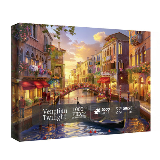 BBOLDIN Italy Venice landscape puzzle box shows the colorful scene for mindful evenings