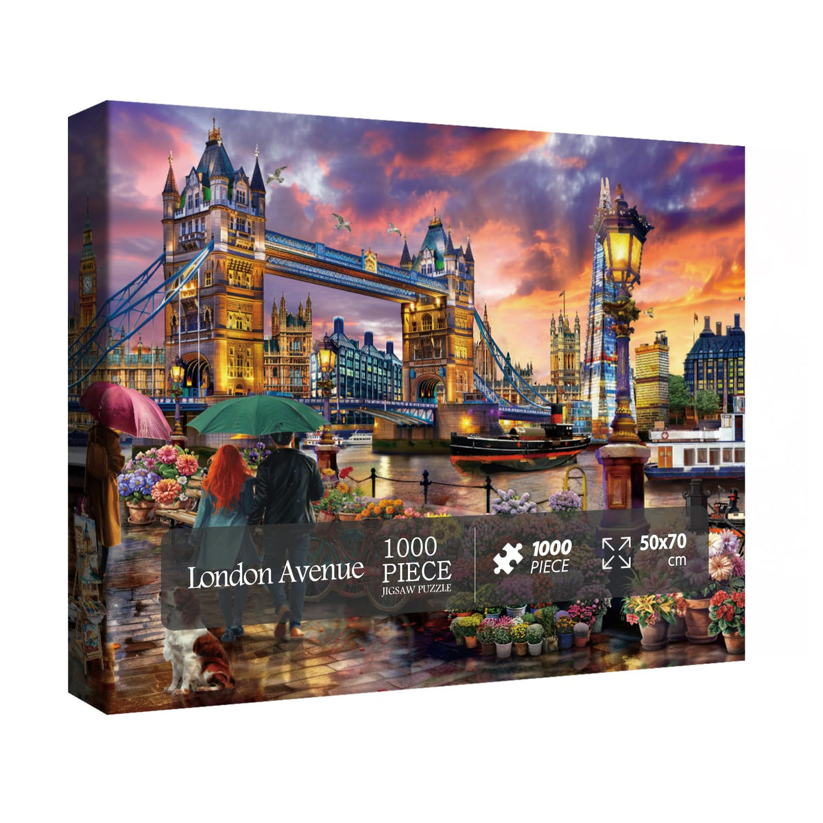 BBOLDIN London Sunset Puzzle box—1000-piece set for focused, relaxing evenings