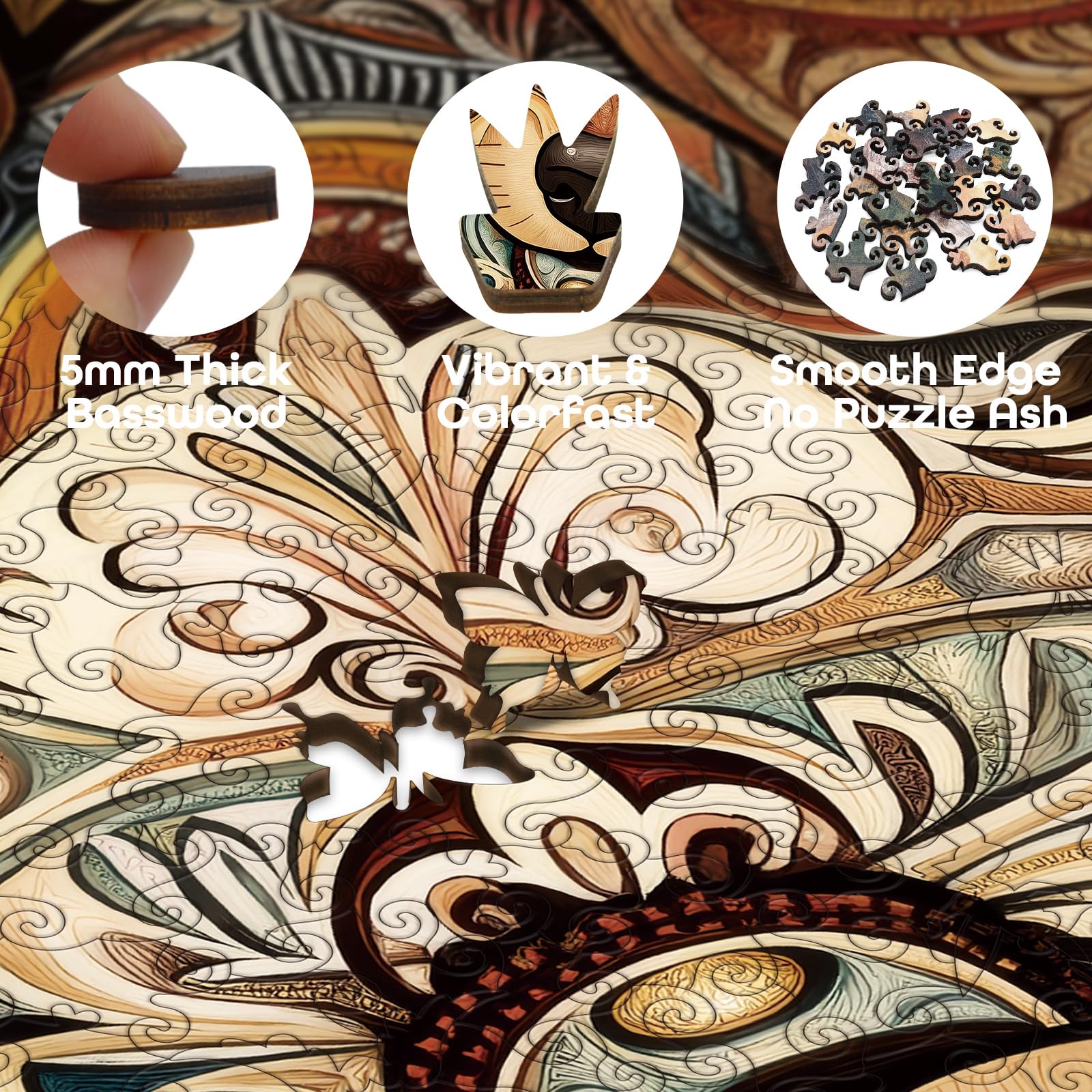 BBOLDIN Premium 5mm basswood pieces highlighting durability and crisp laser-cut edges.