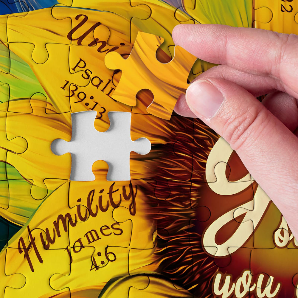 BBOLDIN Rainbow Sunflower Puzzle 1000 pieces with back labels for easy sorting