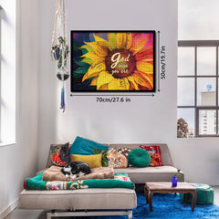 BBOLDIN Rainbow Sunflower Puzzle back-labels aid organization and piece tracking