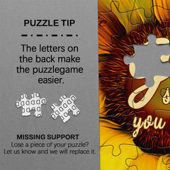 BBOLDIN Rainbow Sunflower Puzzle missing piece support ensures a smooth, frustration-free experience