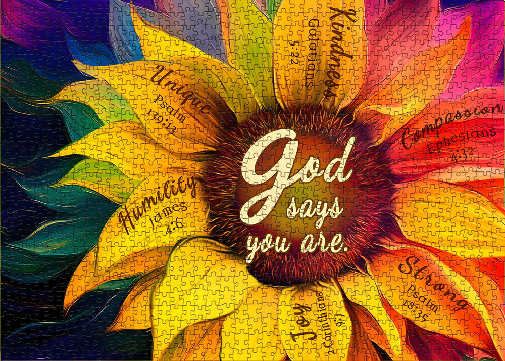 BBOLDIN Rainbow Sunflower Puzzle packaging with sturdy box and color poster to spark anticipation