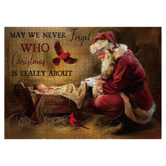 BBOLDIN Santa Claus jigsaw in sturdy box ideal for cozy holiday evenings.