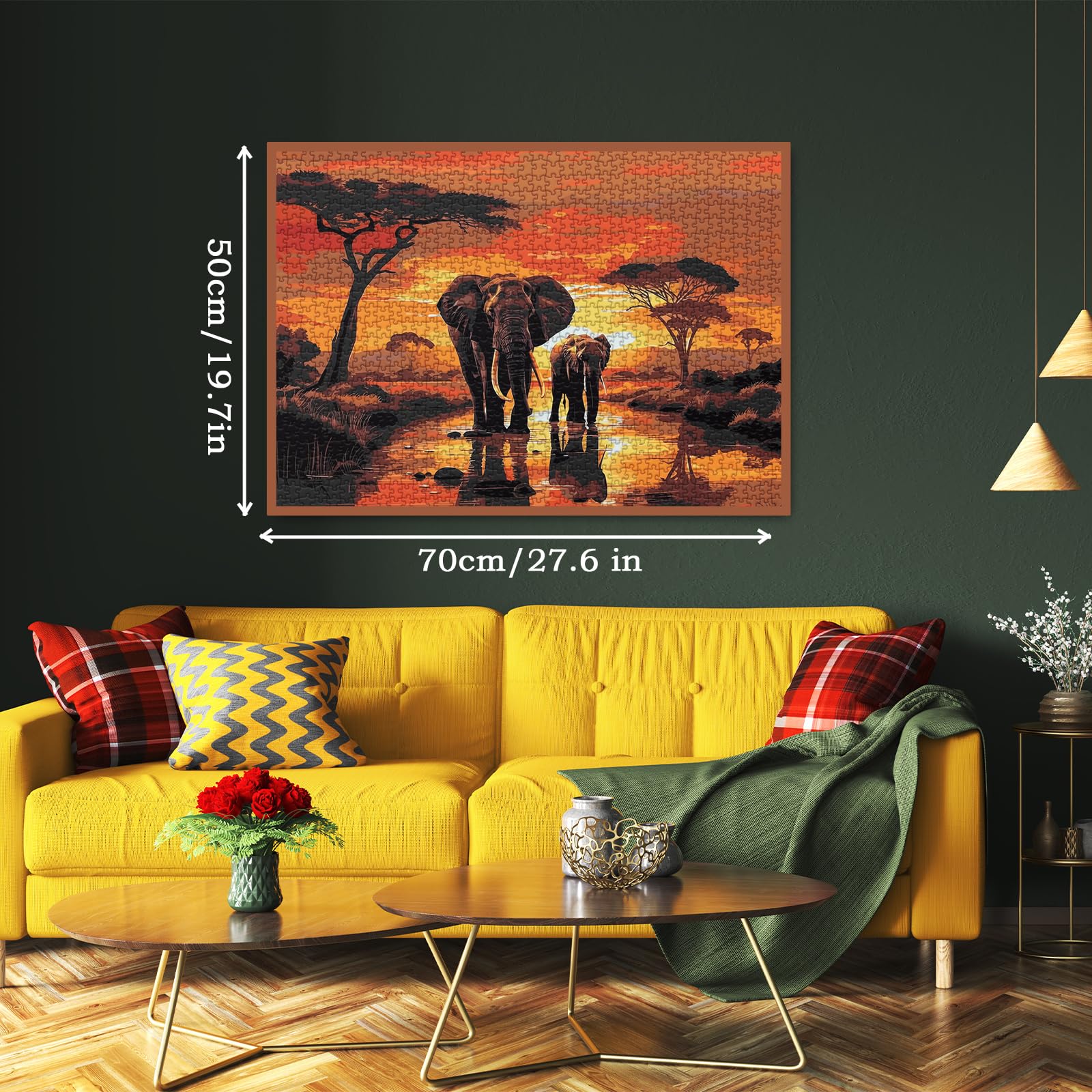 BBOLDIN Sturdy puzzle box with reference poster, easy storage and setup.