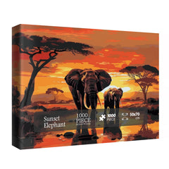 BBOLDIN Sunset Elephant Puzzle in a box, perfect for a relaxing evening with friends.