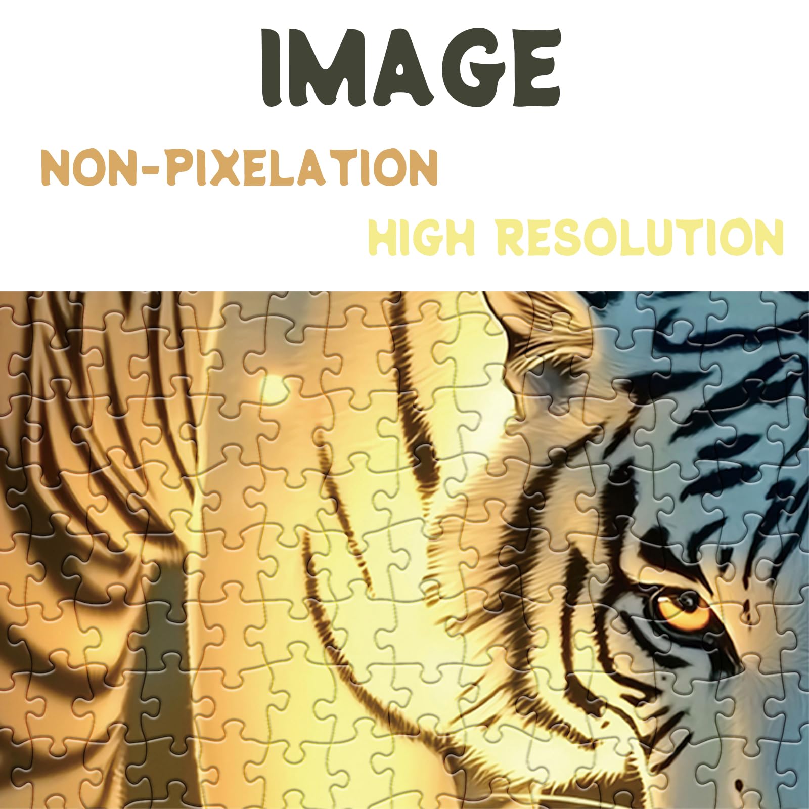 BBOLDIN White Tiger Family Puzzle: includes reference poster for easy start and accurate assembly.