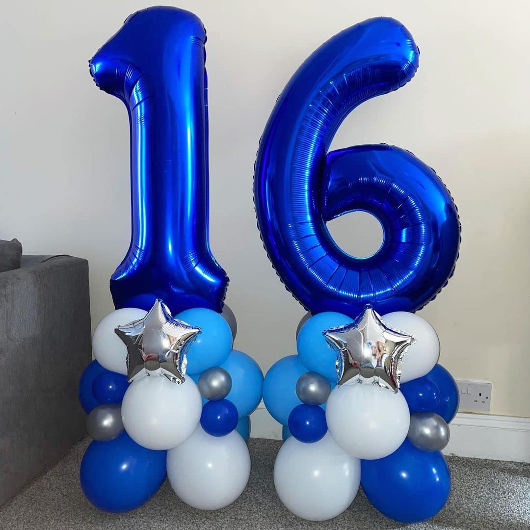 BBPOOL large navy blue 6 balloon enhances birthday decor and photo moments.