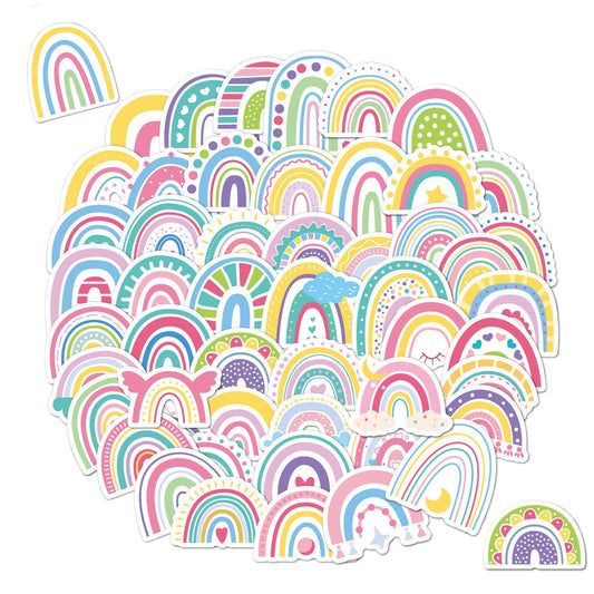 BBPOOL boho rainbow stickers bundle of 100 designs for creative crafts