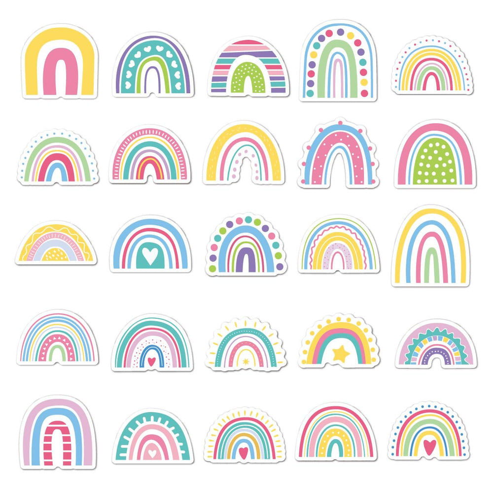 BBPOOL boho rainbow stickers collection featuring 50 patterns for crafts