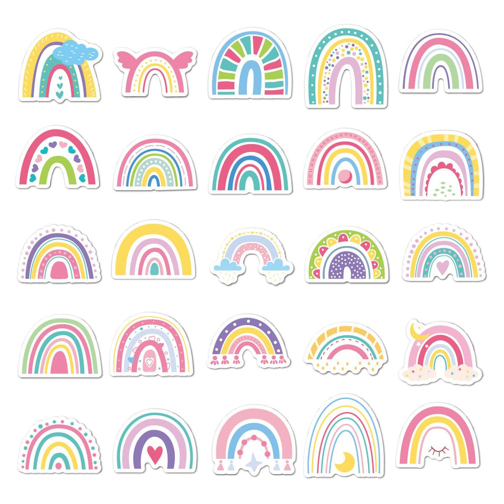 BBPOOL boho rainbow stickers on notebook for bright personal style