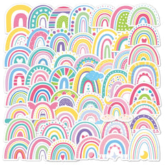BBPOOL boho rainbow stickers vinyl close-up showing durable finish