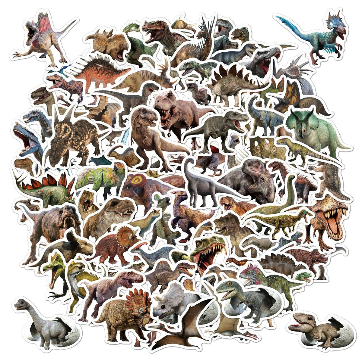 BBPOOL dinosaur stickers waterproof collection for water bottles and outdoor gear.