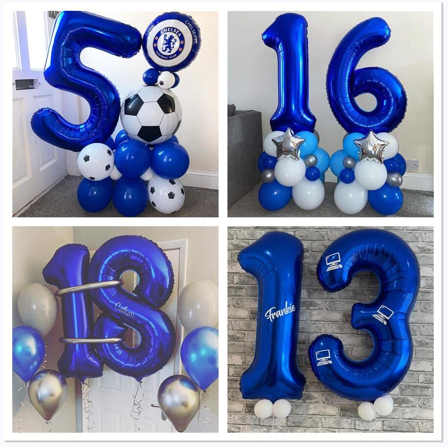 BBPOOL event setup with navy blue 7 balloon as a bold focal point.