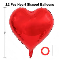 BBPOOL foil heart balloon for Valentine decor with a premium shine.
