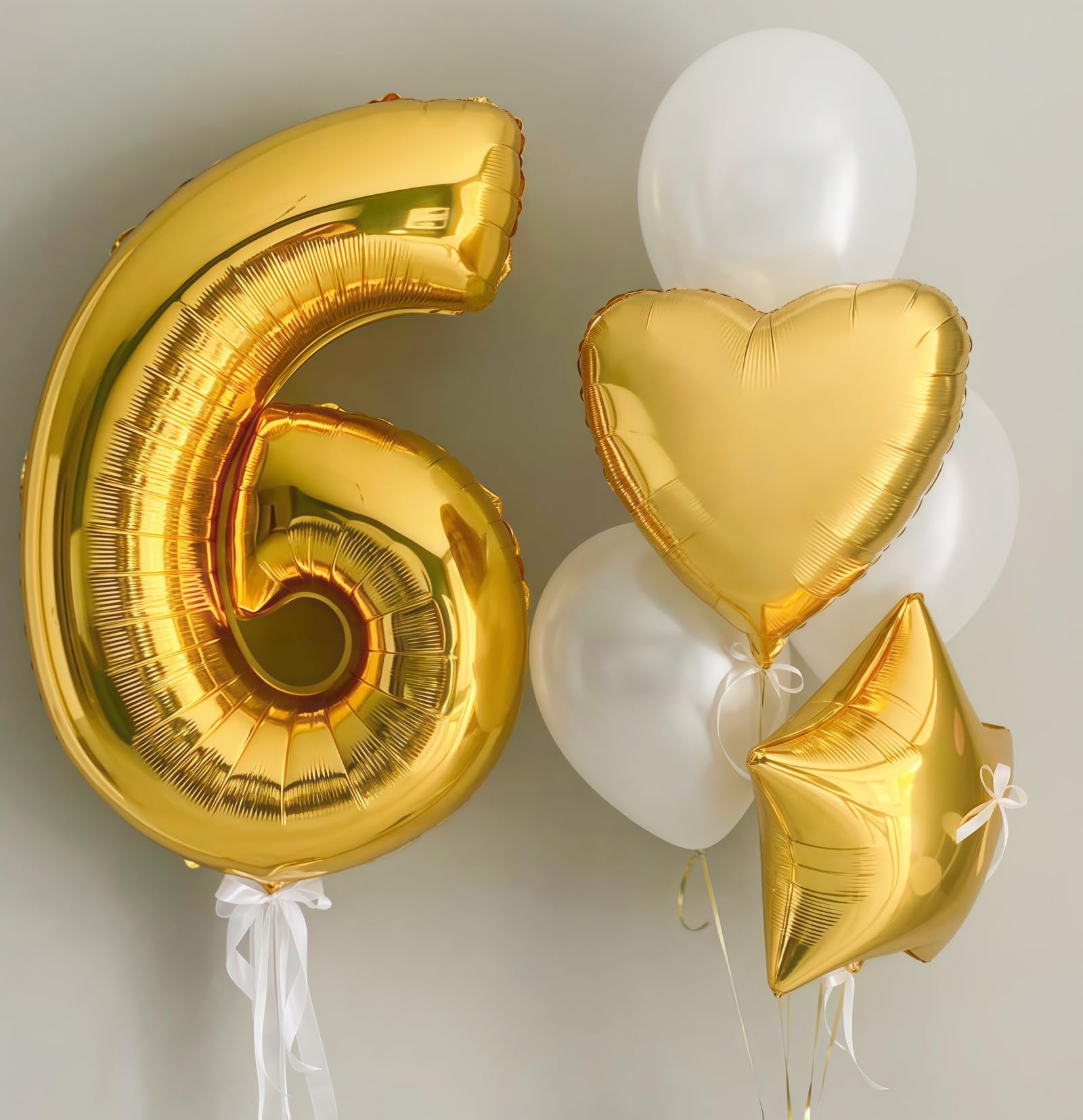 BBPOOL Gold 3 balloon sealed after inflation for easy setup.