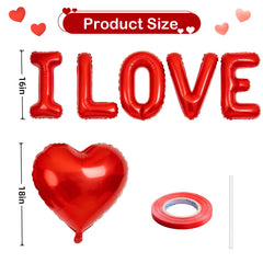 BBPOOL 18-inch heart balloons create a romantic centerpiece for weddings or date nights