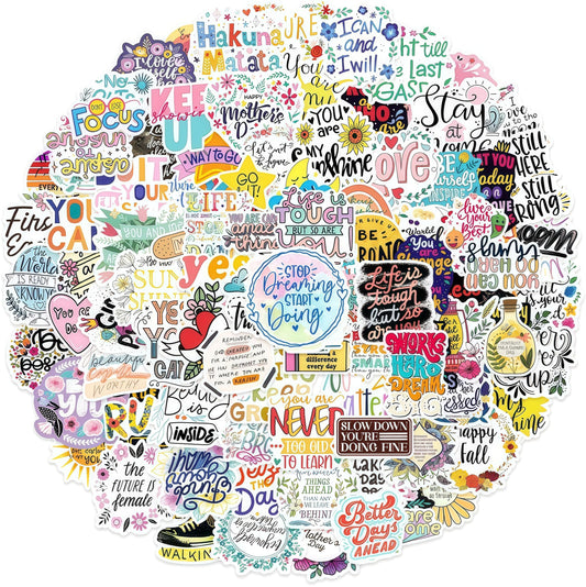 BBPOOL 100-piece inspirational stickers for journaling and crafts