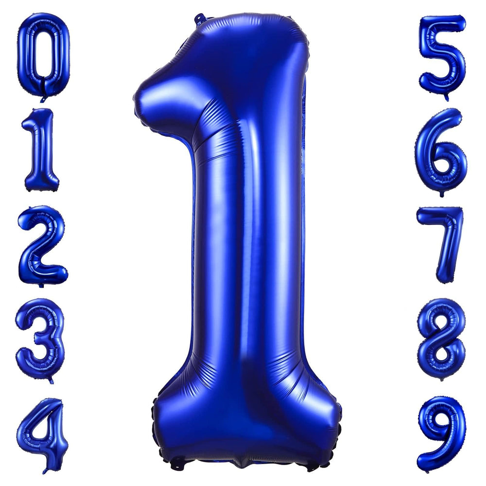 BBPOOL navy blue 40 inch number 1 balloon, bold centerpiece for celebrations