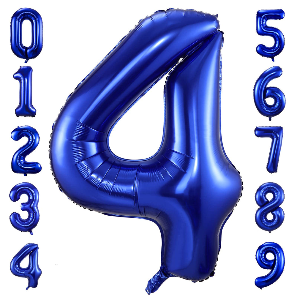 BBPOOL navy blue number 4 balloon 40 inch for bold party accents and photo moments.
