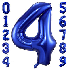 BBPOOL navy blue number 4 balloon 40 inch for bold party accents and photo moments.
