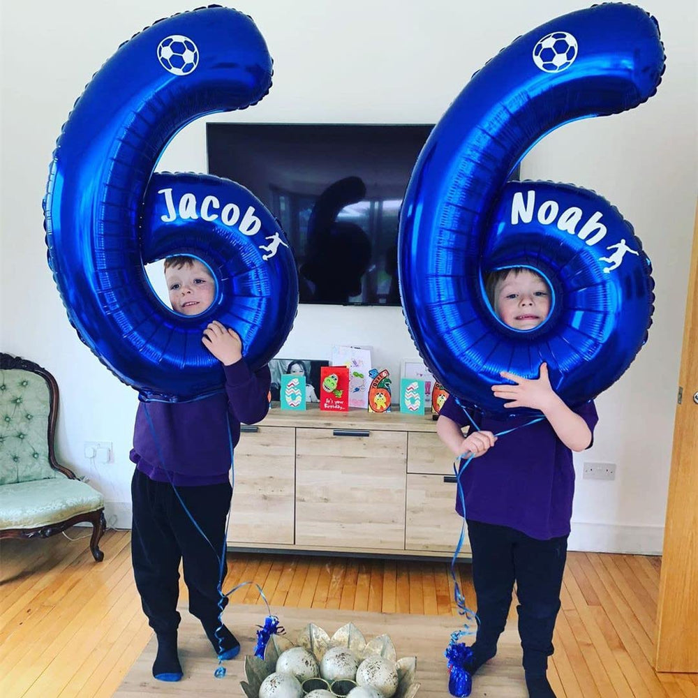 BBPOOL navy blue Number 5 foil balloons for dramatic birthday decor.