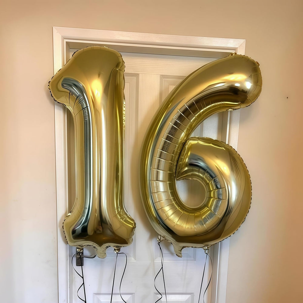BBPOOL 40 inch number 5 balloon includes straw for easy inflation and setup