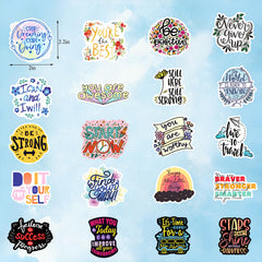 BBPOOL waterproof motivational stickers resistant to sun and water on bottles and devices