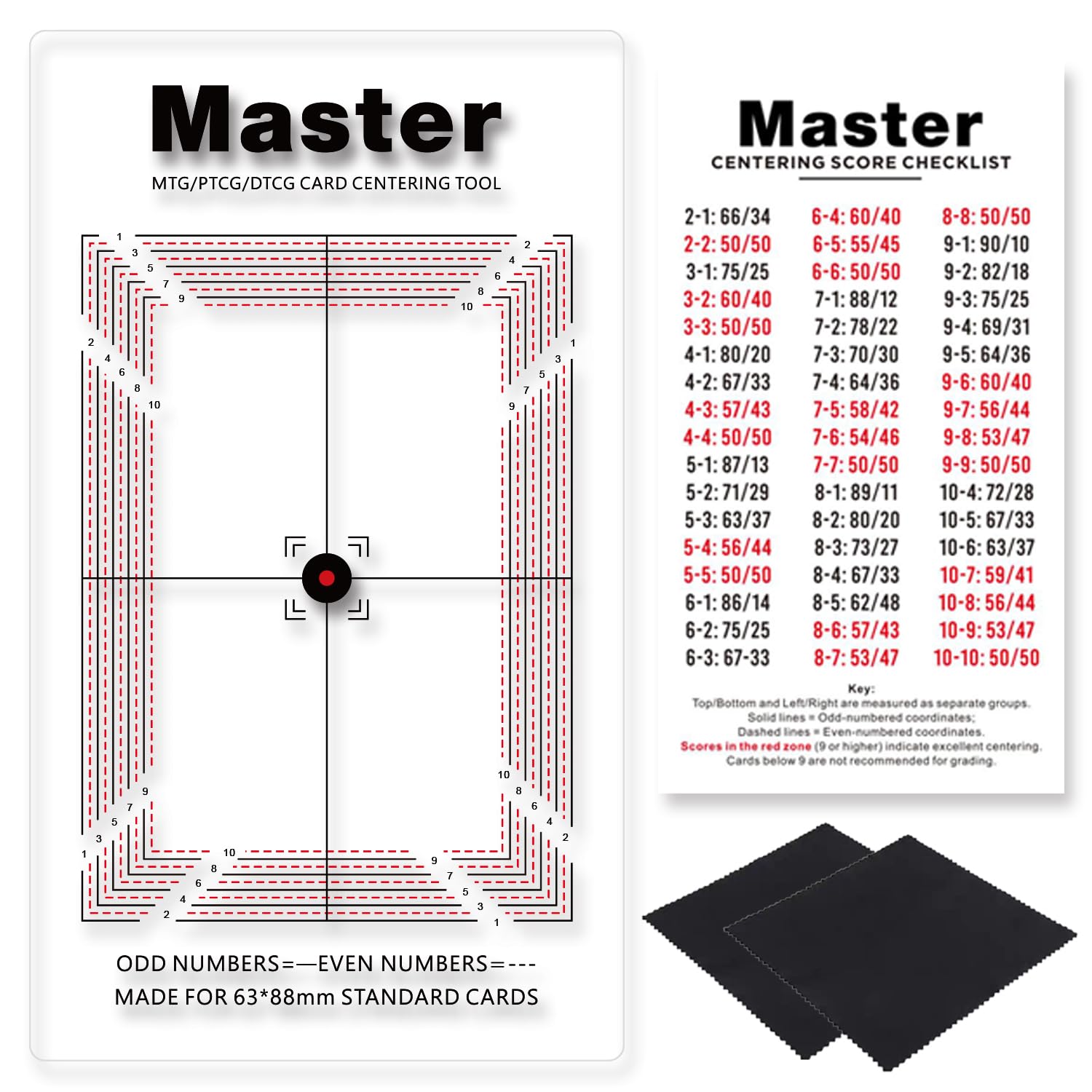 BBRGIRL card centering tool demonstrating PSA centering accuracy for submissions.