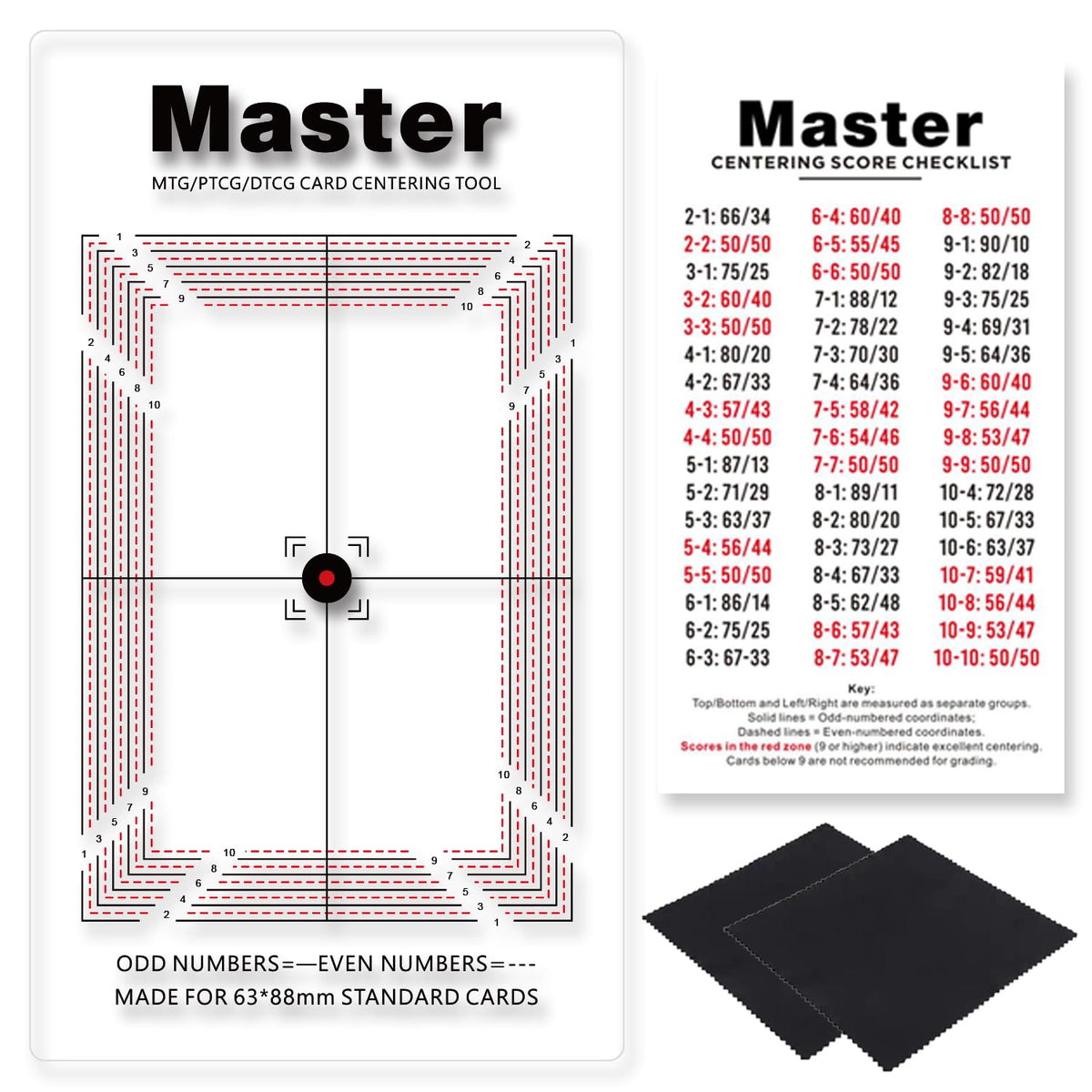 BBRGIRL card centering tool demonstrating PSA centering accuracy for submissions.