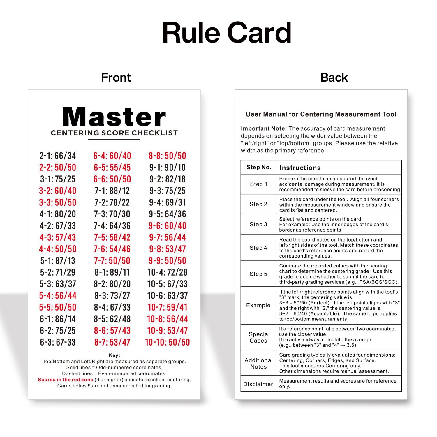 BBRGIRL card grading tool kit arranged for a complete prep workflow.