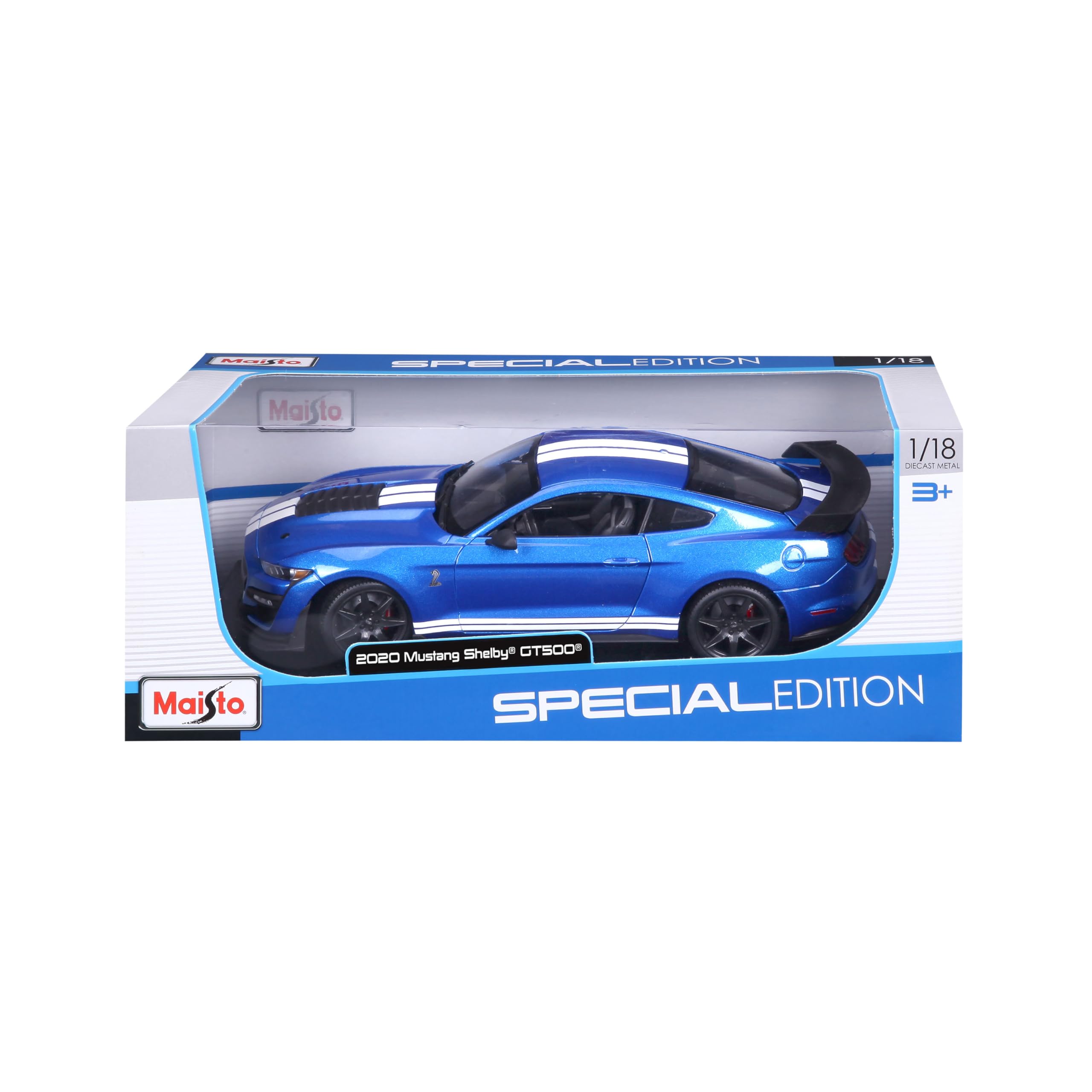 BBurago Mustang Shelby GT500 detailed chassis with exhaust realism.