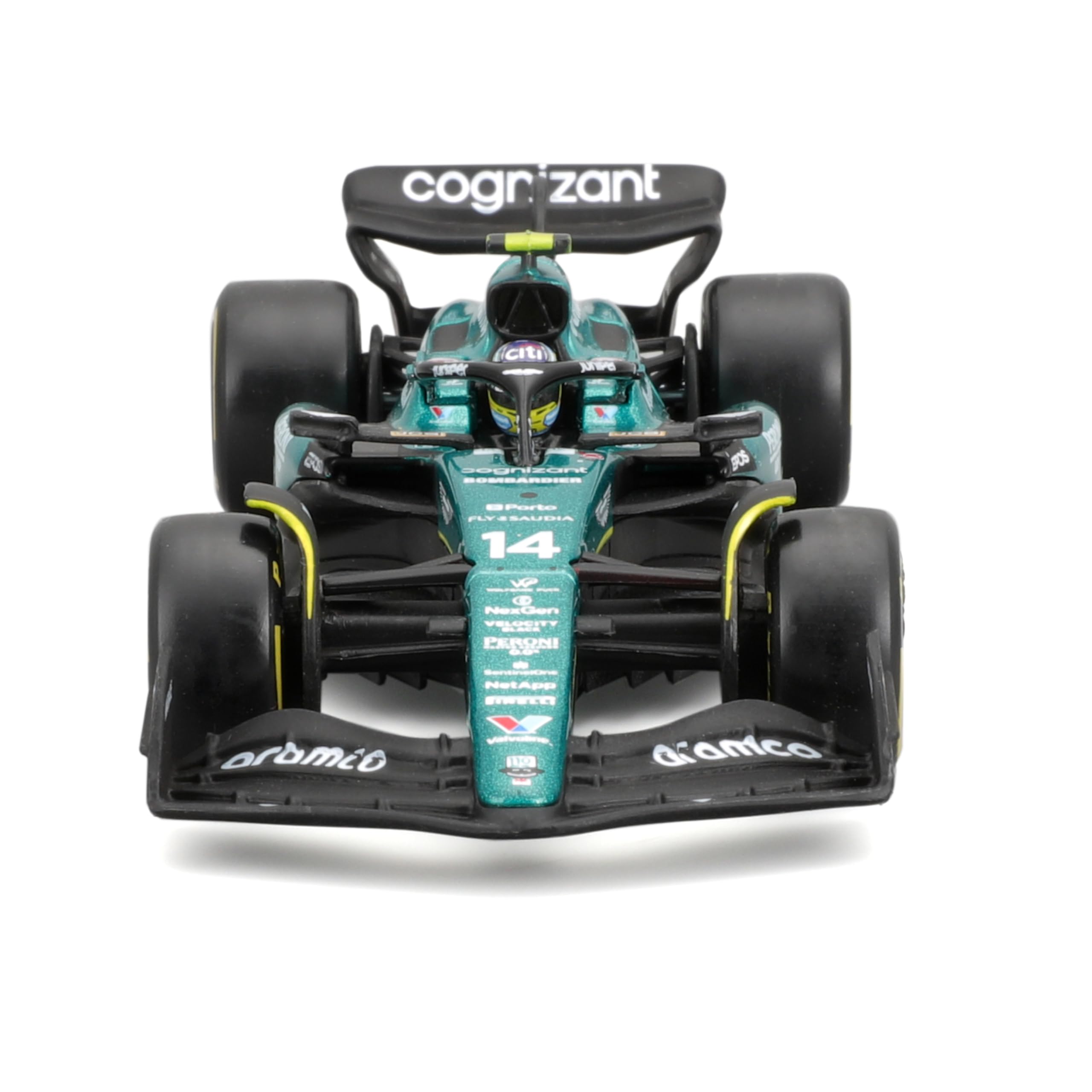 Bburago AMR23 die-cast body offering durable, collectible-grade build