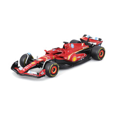 Bburago Ferrari SF-24 exterior detail highlights authentic coloring and precise lines.