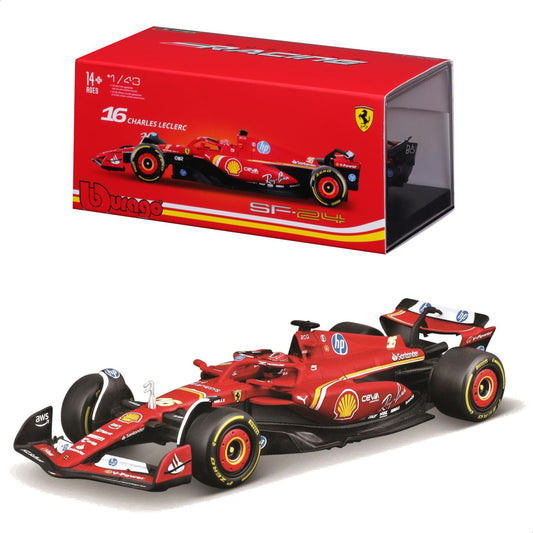 BBURAGO Ferrari SF24 1:43 front view shows true-to-scale detailing for display
