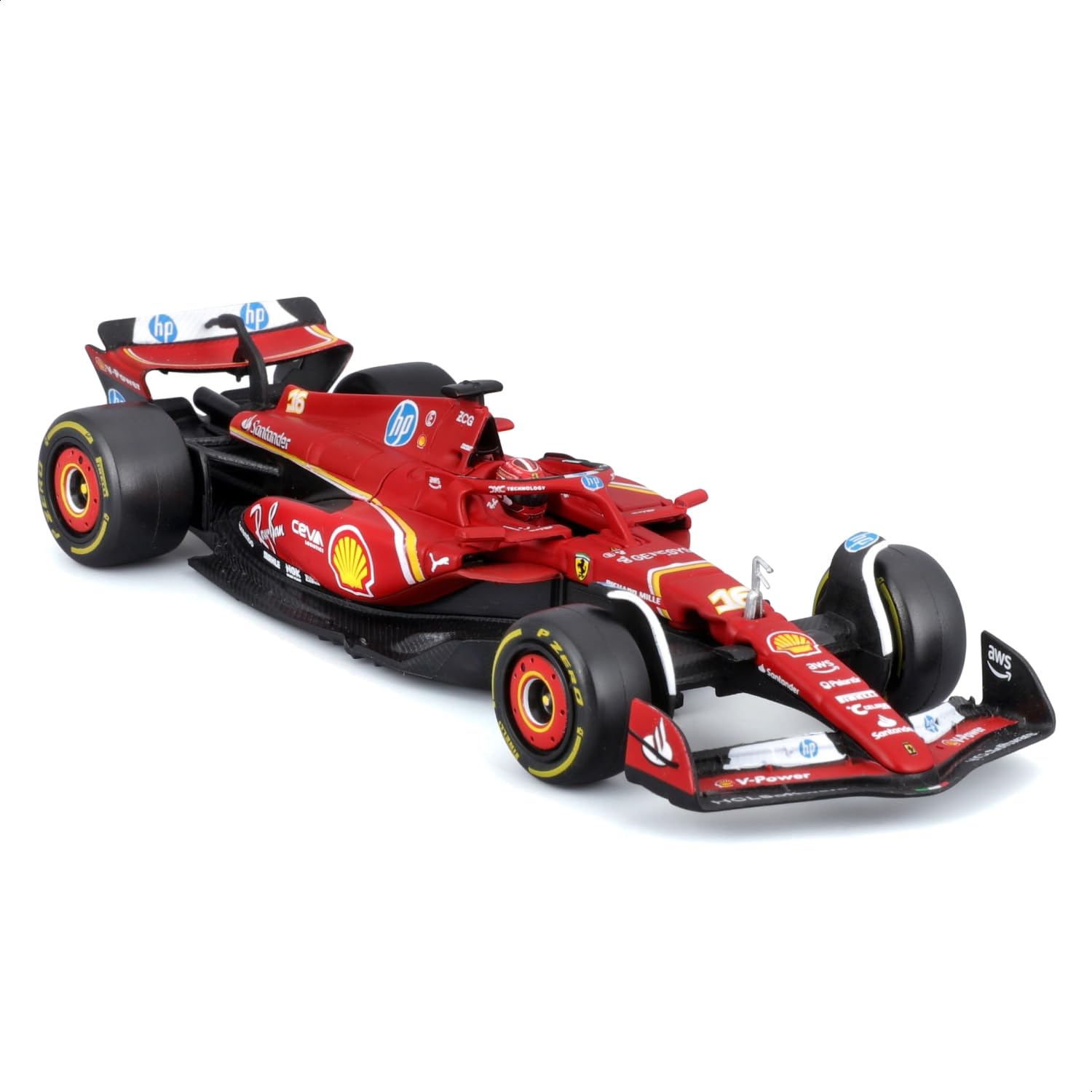 BBURAGO Ferrari SF24 1:43 side profile reveals sleek lines and realism