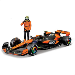Bburago McLaren MCL38 die-cast front-angle display-ready for collection