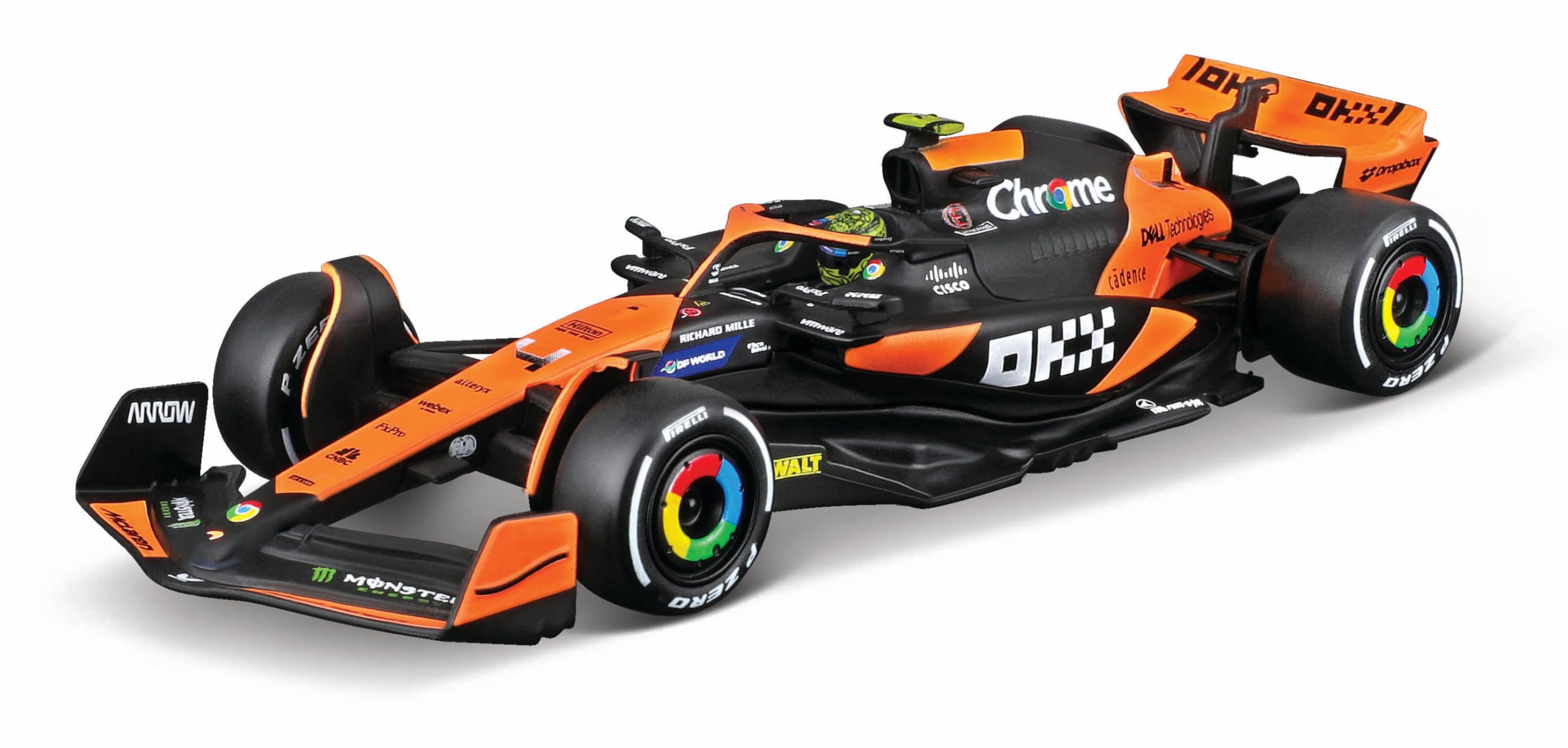 BBURAGO McLaren MCL38 1:43 die-cast model for shelf display
