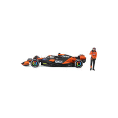 Bburago McLaren MCL38 front view showing sleek die-cast body.